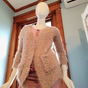 ❤️ Fuzzy Mauve Cardigan Sz. Small FREE WITH PURCHASE